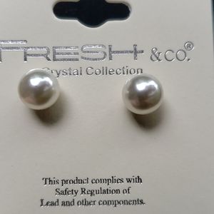 Pearl stud earrings